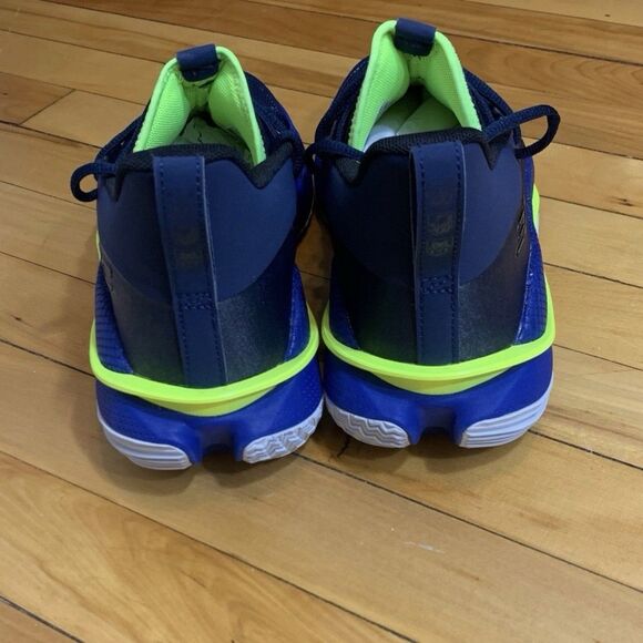 New Under Armour Men's Size 11 UA Curry 7 Royal Any Blue Grey Green Basketball - Picture 5 of 12